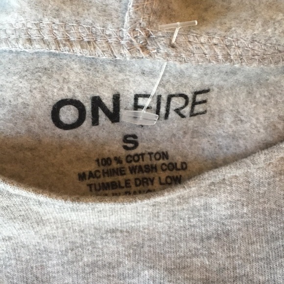 On Fire BLESSED Grey Hoodie Side Tie Sweatshirt - Picture 7 of 9